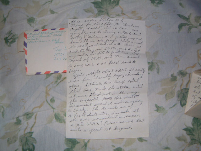 Mike's letter page 2 and envelope